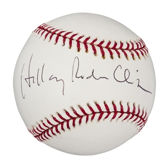 Hillary Clinton Single Signed Baseball (JSA)